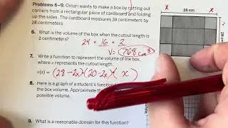 Algebra 2 Amplify - Unit 3 Lesson 1 - Boxes