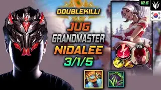 GrandMaster Nidalee Jungle vs Lee Sin - Нидали Хекстековый ракетный ремень - LOL KR 12.5