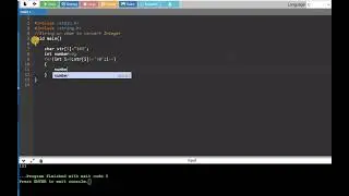 converte string to integer in C without using atoi function.