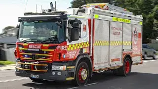 ⁴ᴷ **TECHNICAL RESCUE RESPONSE** [FRNSW] RP357 TR357 responding to HOUSE FIRE 🔥 