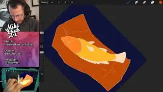 Fried Herring at Night Digital Painting w/ Procreate Part 1