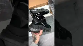 кроссы Balenciaga Triple S Clear Sole Leather Black  арт 6513