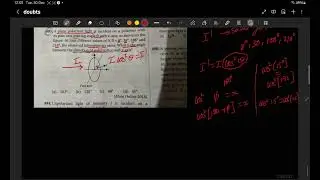 A plane polarised light is incident on a polariser with its pass axis making angle &theta; with x-axis, as