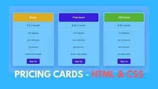 Responsive Pricing Tables using CSS | CSS Pricing Cards