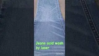 Jean acid wash look by laser #viral #jeans