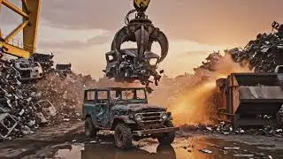 Pure Metal Power &ndash; Magnet Crane Lifts Heavy Scrap (Uncut)