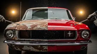 ASMR Car Restoration | 1967 Ford Mustang Reborn From Total Rust
