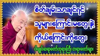 စိတ်ချမ်းသာချင်ရင် သူများအကြောင်းမတွေးနဲ့ ကိုယ့်ကြောင်းကိုတွေး||#ပါချုပ်ဆရာတော်တရားများmp3 #တရားတော်