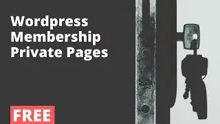 Build a wordpress membership site | Private Pages | Pashto