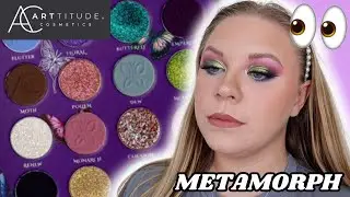 ARTTITUDE COSMETICS METAMORPH EYESHADOW PALETTE 🦋 | swatches, tutorial & review | makeupwithalixkate