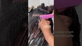 New ruler comb for braiders 😱🔥 #braids #parting #tutorial