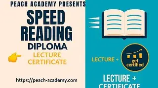 Diploma in Speed Reading Training Course Lecture | Read Faster, Improve Focus & Get Certified