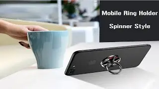 Mobile Gyro Finger Back Ring Holder Spinner Style Black