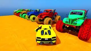 Spiderman Bike vs Colorful Supercars | Fun Kids Racing#spiderman#spidermanbike#spidermangame#kids