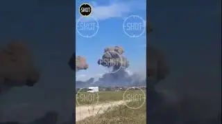 Crimea: Double explosion captured at Russian military airbase