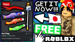 FREE ACCESSORY! HOW TO GET Koi Flag! (ROBLOX)