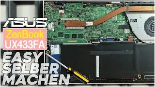 Asus ZenBook 14 UX433FA von Innen – RAM, SSD, Akku, Lüfter wechseln - Anleitung