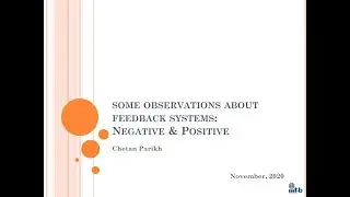 CAID Lecture 33 Observations about negative and positive feedback