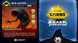 ALL SHARKS CARD ART FOR HUNGRY SHARK EVOLUTION (NEW SEA EATER UPDATE)