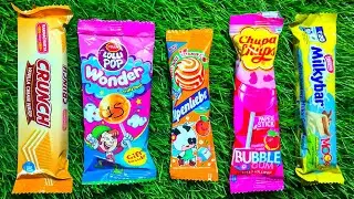 Satisfying video Asmr lollipops candy unboxing video Asmr opening video and chocolate gummy candy