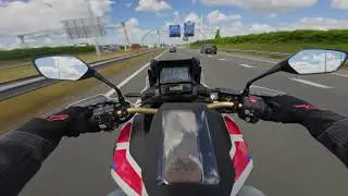 Honda Africa Twin CRF1100L Adventure Sports ES DCT - Wind noise comparison | RAW SOUND [4K Onboard]