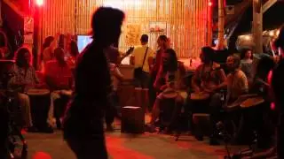 Drum Jam at Srithanu Beach. Island Koh Phangan, Thailand