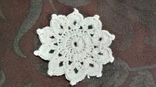 easy crotchet  coaster flower  design. #tutorial.  @ruphandicraft #creative stitching tutorial.