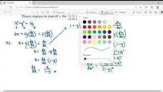 T9 Q25 [Show] Implicit Differentiation SM015