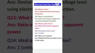 Electrician interview questions #electrician #interview #trending #viral #ytshorts #electrical