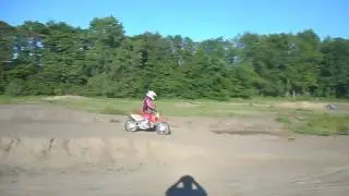 Jordan Rides Her Honda CRF70 at Super Coops Practice Facility 6/8/16
