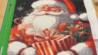🔴LIVE: FINISHING MY SANTA DIAMOND ART🤯🫵🛎💟  #arts #trending #christmas