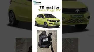 Tata Tiago EV with premium 7D car mats for ultimate comfort & style! 🚗✨🛡️ #TataTiagoEV