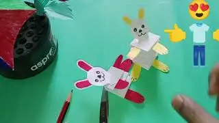 Cute Paper Rabbits ll Easy Rabbit Making ll Art and Craft ll
