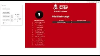 Excel Cup Draw Simulator