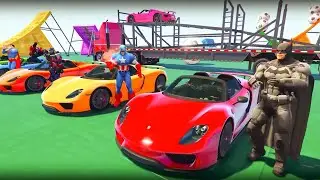 Spider-man Superhero Car Stunt Racing Leval 20 . 21. 22 #spiderman #superherochallenge  #gaming
