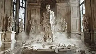 📺 A human turning into a statue