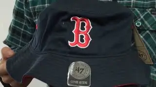 Red Sox 'KIRBY BUCKET' Navy Hat by Twins 47 Brand