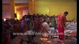 Sandhi puja at mela ground pandal in C.R. Park - Durga Puja in Delhi