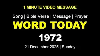 Word Today-1972 | Bro RSV | One-Minute Video Message (Malayalam) | 21 December 2025