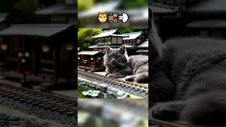 Tranquil Toy Train & Cat Moments | Soothing Diorama Sounds