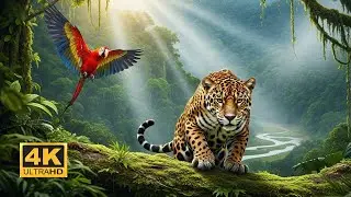 Relaxing Walk Along the Amazon River | Macaw Clay Licks & Jaguar Tracks at Dawn