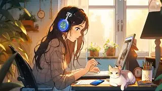 Cozy Morning Lofi ☀️ Anime Study Ambience with Cat | Focus, Work & Productivity