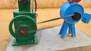 diy tractor flour mill machine   science project   mini wheat motor project
