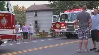 Man comes home to his house on fire in Hermitage