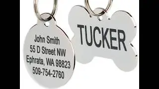 Stainless Steel Pet Id Tags, Personalized Dog Tags & Cat Tags. Up to 8 Lines of Text