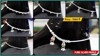 Best Simple Silver Payal Design For Girls Under 2000 | Light Weight Silver Anklets