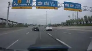 Driving from Toronto Pearson Airport Terminal 3 Parking to Highway 427