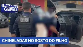 Pai agride filho de 7 anos com chineladas no rosto e é preso