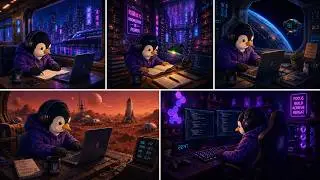 Cyberpunk Penguin 🐧 Synthwave Coding Mix for Deep Focus (2 Hours)