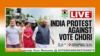 LIVE : INDIA Protest Against Vote Chori | Parliament to EC Office, New Delhi I KalingaNews I